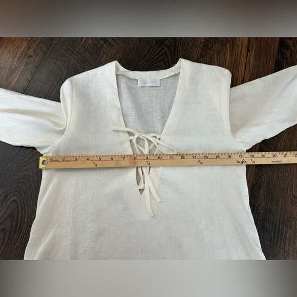 Monday Swimwear Tropea Linen Dress Vanilla Size P/XS - Picture 9 of 10